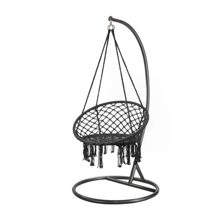 Grădină - Leziter Scaun suspendat Cardenas cu suport negru-negru