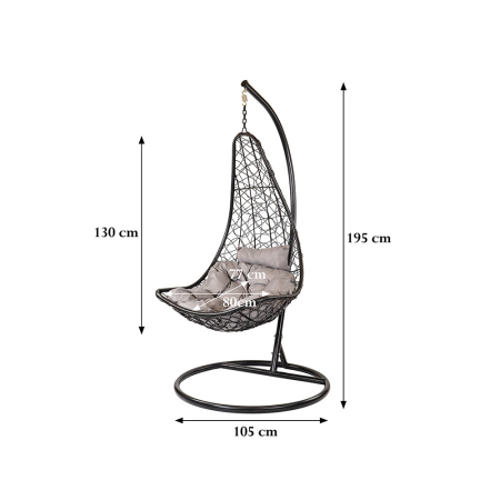 Leziter Natal hamac de grădină negru [2]