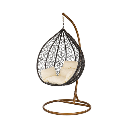 Mobilier grădină - Leziter Scaun hamac Havana negru-maro