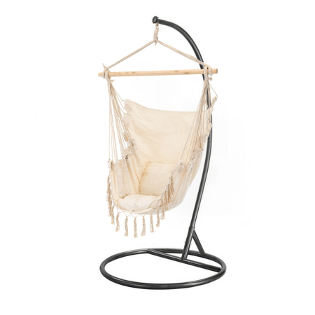 Grădină - Leziter Scaun suspendat Puerto cu suport bej-negru