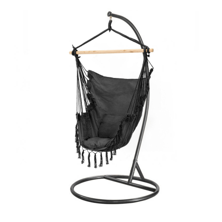 Grădină - Leziter Scaun suspendat Puerto cu suport negru-negru