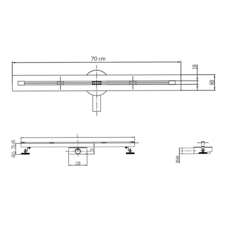 Leziter Scurgere de duș subțire [5]