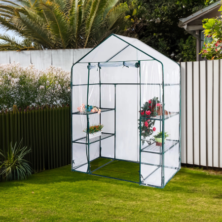 Leziter Seră de balcon 143x73x195 cm transparentă [2]