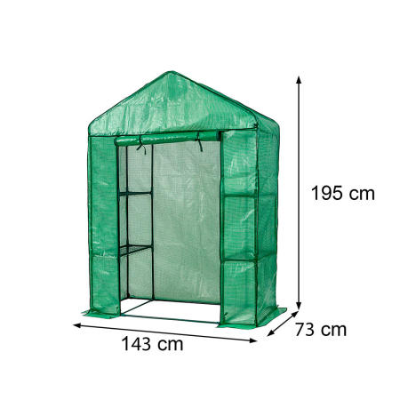 Leziter Seră de balcon 143x73x195 cm verde [1]