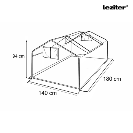 Leziter Sera pentru rasaduri 180x140x94 cm, alb [2]