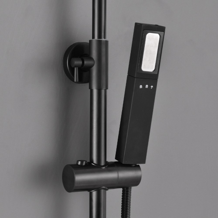 Leziter Set de duș Alita Black cu baterie termostatică [9]