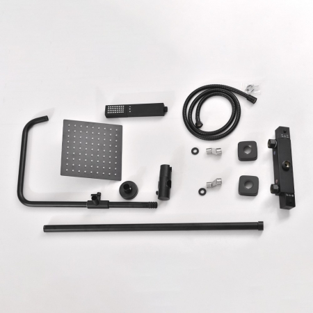 Leziter Set de duș Alita Black cu baterie termostatică [3]