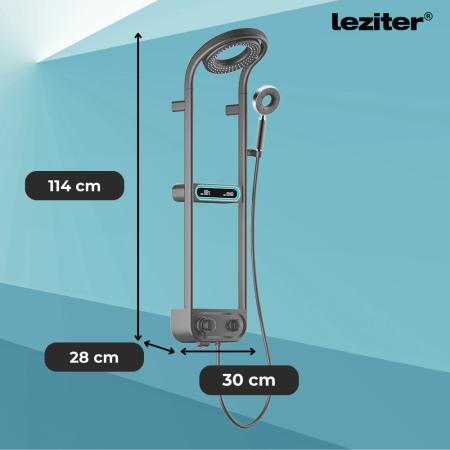 Leziter Set de duș digital Tropic cu robinet termostatic gri [2]