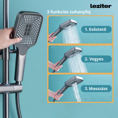 Leziter Set de duș multifuncțional Eliz negru [6]