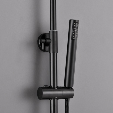 Leziter Set de duș Teton Black cu baterie termostatică [8]