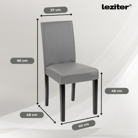 Leziter Set de masă Alen 4 1 negru-gri [2]