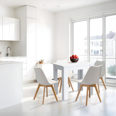 Leziter Set de masă Amina 4 1 alb-alb [1]