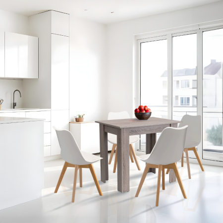 Leziter Set de masă Amina 4 1 alb-stejar York [1]