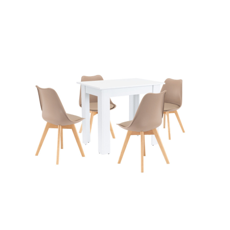 Produse temporar indisponibile - Leziter Set de masă Amina 4 1 bej-alb
