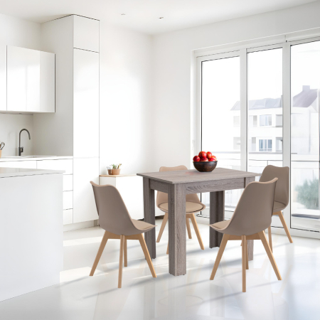 Leziter Set de masă Amina 4 1 bej-stejar York [1]