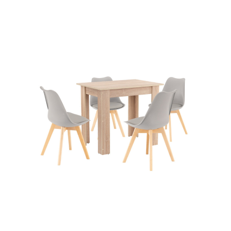 Set masă - Leziter Set de masă Amina 4+1 gri-stejar Sonoma