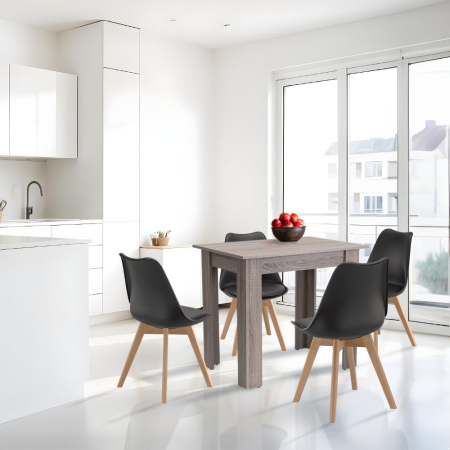 Leziter Set de masă Amina 4 1 stejar negru-York [1]