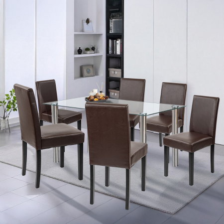 Leziter Set de masă Cadiz 6 1 alb-maro [1]