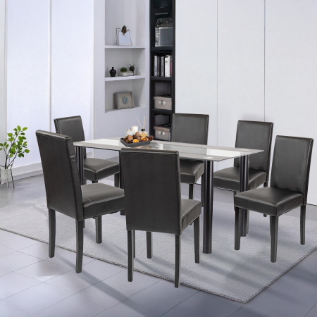 Leziter Set de masă Cadiz 6 1 negru-negru [1]