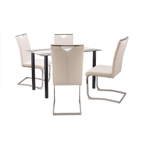 Produse temporar indisponibile - Leziter Set de masă Darina 4+1 alb