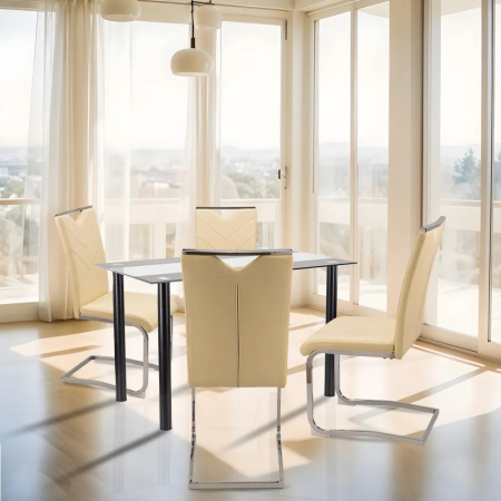 Leziter Set de masă Darina 4+1 bej [1]