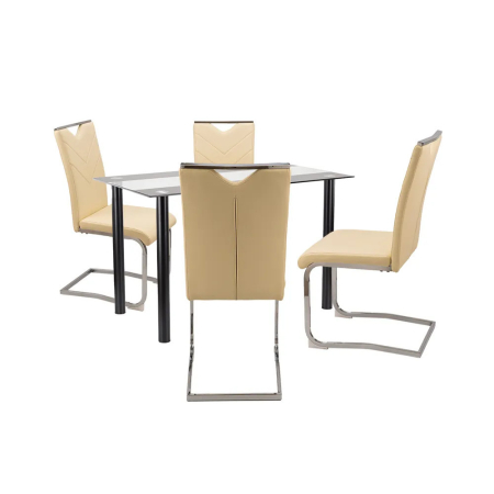 Produse temporar indisponibile - Leziter Set de masă Darina 4+1 bej