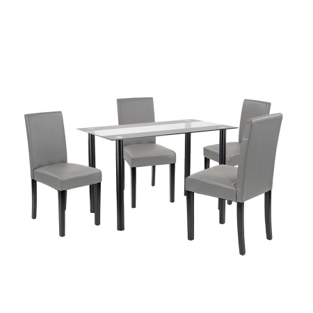 Mobilier - Leziter Set de masă Karin 4 1 negru-gri