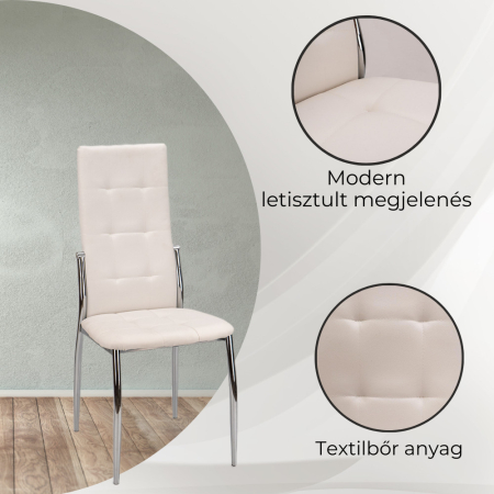 Leziter Set de masă Lara 4+1 alb [3]