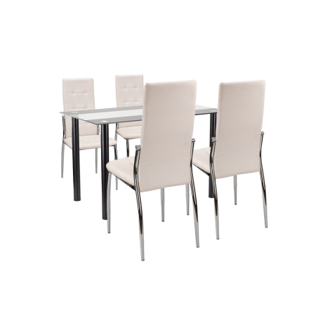 Produse temporar indisponibile - Leziter Set de masă Lara 4+1 alb