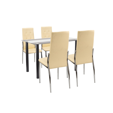 Produse temporar indisponibile - Leziter Set de masă Lara 4+1 bej