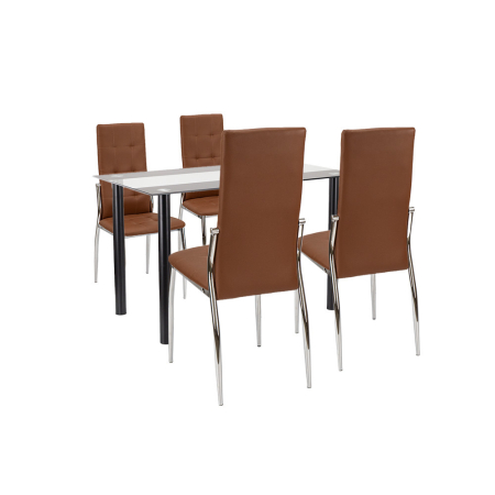 Produse temporar indisponibile - Leziter Set de masă Lara 4+1 maro