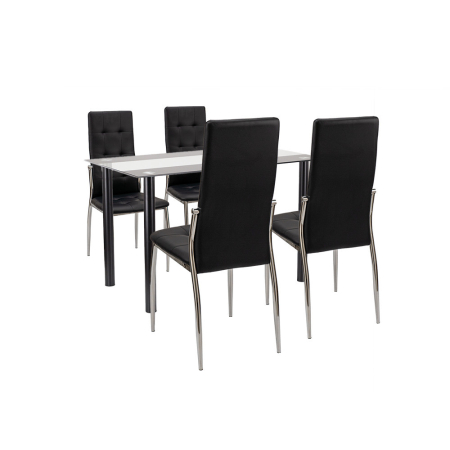 Produse temporar indisponibile - Leziter Set de masă Lara 4+1 negru