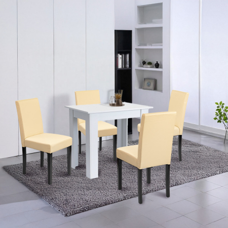 Leziter Set de masă Leon 4 1 alb-bej [1]