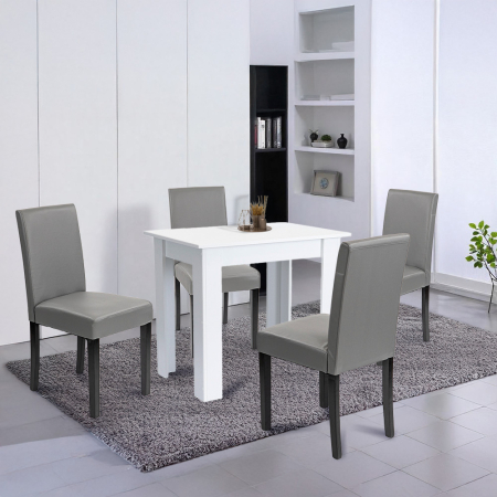 Leziter Set de masă Leon 4 1 alb-gri [1]