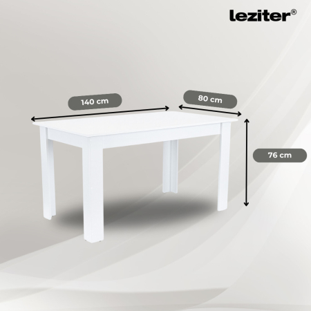 Leziter Set de masă Leon 4 1 alb-gri [4]