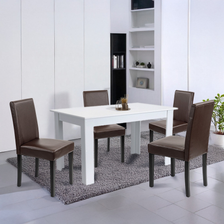 Leziter Set de masă Leon 4 1 alb-maro [1]