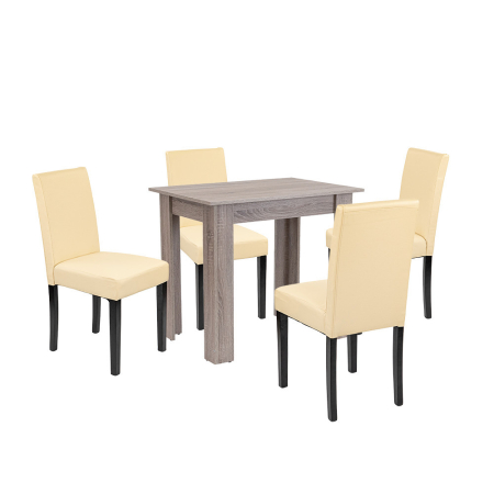 Set masă - Leziter Set de masă Leon 4 1 stejar York-bej