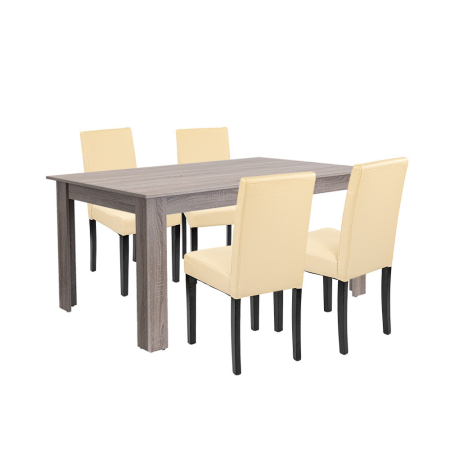 Set masă - Leziter Set de masă Leon 4 1 stejar York-bej