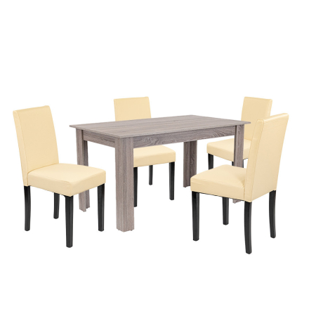 Set masă - Leziter Set de masă Leon 4 1 stejar York-bej