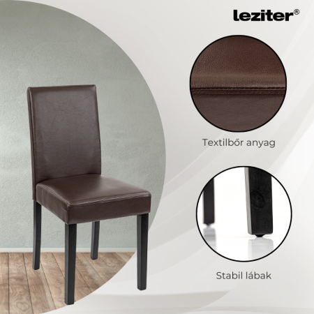 Leziter Set de masă Leon 4+1 stejar York-maro [3]