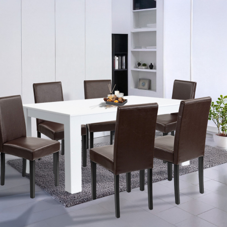 Leziter Set de masă Leon 6 1 alb-maro [1]