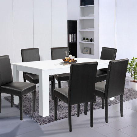 Leziter Set de masă Leon 6 1 alb-negru [1]