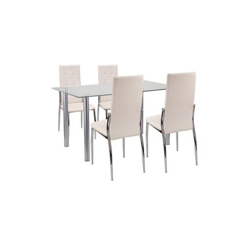 Produse temporar indisponibile - Leziter Set de masă Lina 4+1 alb