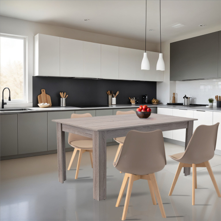 Leziter Set de masă Lola 4 1 bej-stejar York [1]