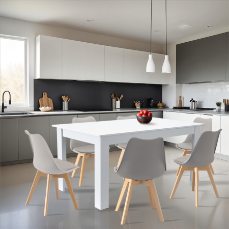 Leziter Set de masă Lola 6+1 gri-alb [1]