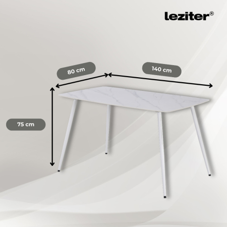 Leziter Set de masă Megan 6 1 alb-negru [4]