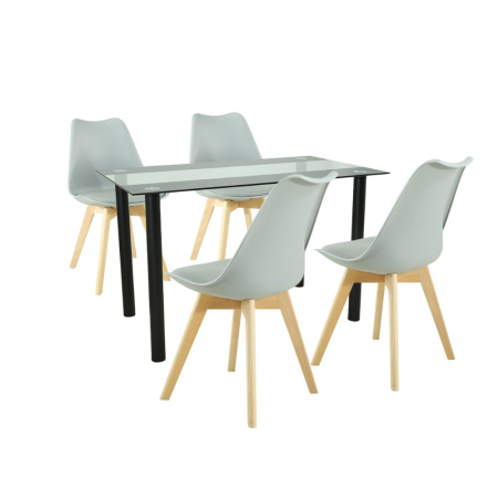Mobilier - Leziter Set de masă Merlo 4 1 gri