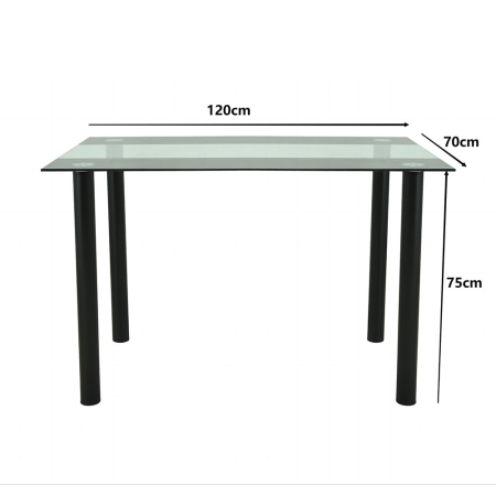 Leziter Set de masă Mezza 4+1 gri-negru [3]