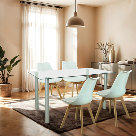 Leziter Set de masă Midori 4 1 alb [1]