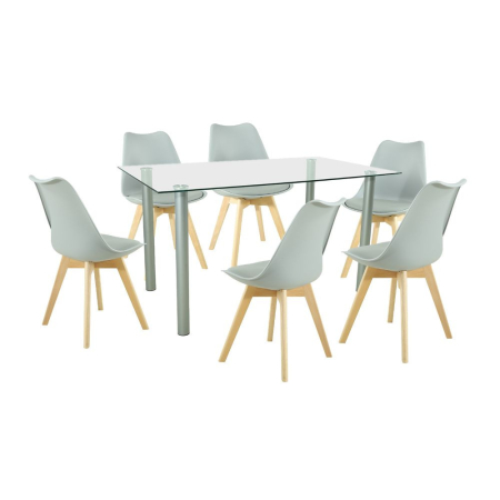 Mobilier - Leziter Set de masă Midori 6 1 gri